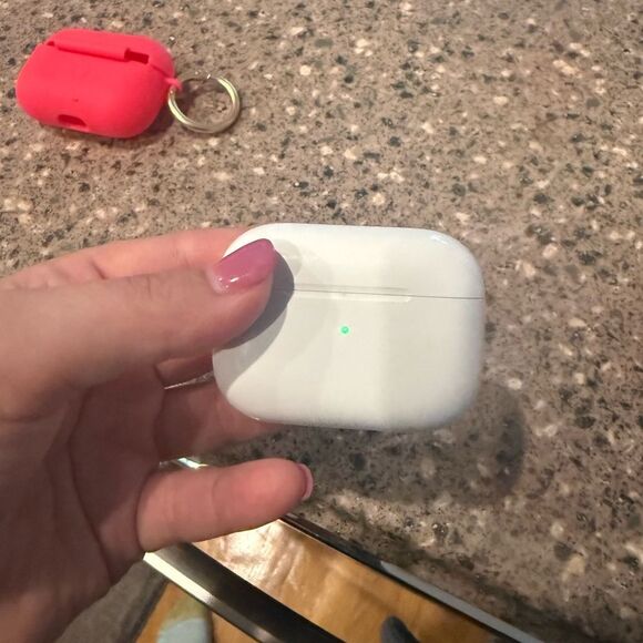 Apple AirPod Pro 1st gen Headphones with Pink Case - Picture 9 of 9